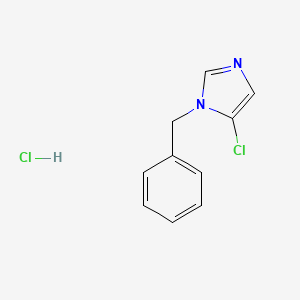 molecular formula C10H10Cl2N2 B11925696 1-Benzyl-5-chloro-1H-imidazole hydrochloride 