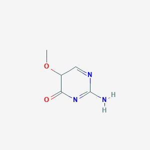 molecular formula C5H7N3O2 B11925712 2-amino-5-methoxypyrimidin-4(5H)-one 