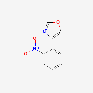 molecular formula C9H6N2O3 B11925719 4-(2-Nitrophenyl)oxazole CAS No. 1126636-34-7