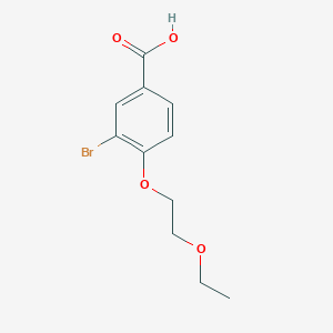 molecular formula C11H13BrO4 B11925769 3-Bromo-4-(2-ethoxyethoxy)benzoic acid CAS No. 1131594-35-8