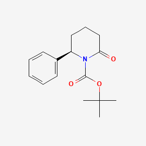 molecular formula C16H21NO3 B11925908 (R)-1-Boc-6-phenyl-2-piperidinone 