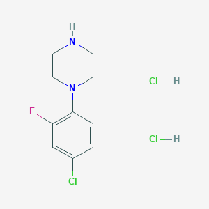 molecular formula C10H14Cl3FN2 B11925912 1-(4-Chloro-2-fluorophenyl)piperazine dihydrochloride 