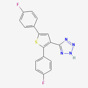 molecular formula C17H10F2N4S B11925949 5-[2,5-Bis(4-fluorophenyl)-3-thienyl]-1H-tetrazole 