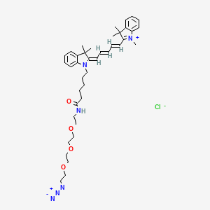 molecular formula C40H55ClN6O4 B1192602 Cy5-PEG3-Azide 