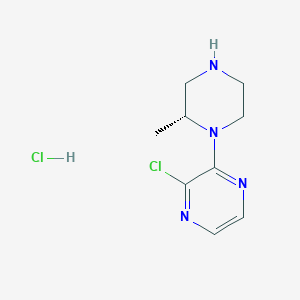 molecular formula C9H14Cl2N4 B11926024 (R)-2-Chloro-3-(2-methylpiperazin-1-yl)pyrazine hydrochloride CAS No. 639029-52-0