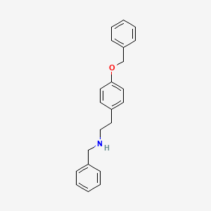 molecular formula C22H23NO B11926216 N-benzyl-2-(4-phenylmethoxyphenyl)ethanamine CAS No. 32293-42-8