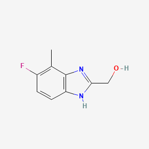 5-Fluoro-2-(hydroxymethyl)-4-methylbenzimidazole