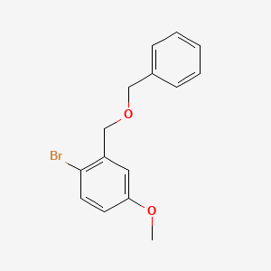 molecular formula C15H15BrO2 B11926306 2-((Benzyloxy)methyl)-1-bromo-4-methoxybenzene 