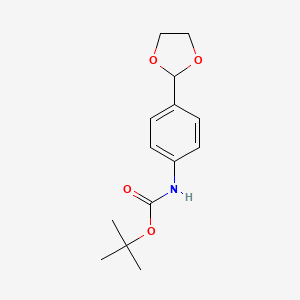 molecular formula C14H19NO4 B11926309 N-Boc-4-(1,3-dioxolan-2-yl)aniline 