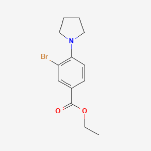 molecular formula C13H16BrNO2 B11926345 Ethyl 3-bromo-4-(pyrrolidin-1-yl)benzoate CAS No. 1131594-39-2