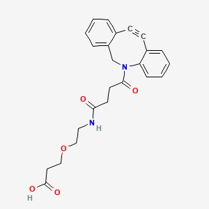 molecular formula C24H24N2O5 B1192636 DBCO-PEG1-acid 