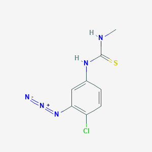 molecular formula C8H8ClN5S B119264 1-(3-Azido-4-chlorophenyl)-3-methyl-2-thiourea CAS No. 149526-85-2