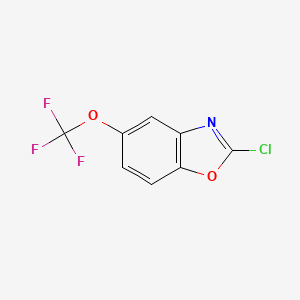 molecular formula C8H3ClF3NO2 B11926426 2-Chloro-5-(trifluoromethoxy)benzo[d]oxazole 