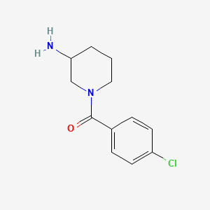 molecular formula C12H15ClN2O B11926456 1-(4-Chlorobenzoyl)piperidin-3-amine 