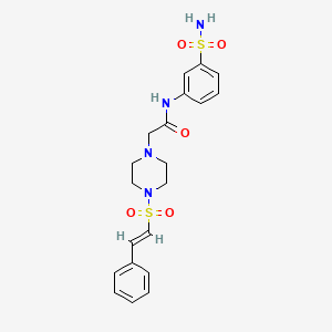 2-[4-(2-phenylethenesulfonyl)piperazin-1-yl]-N-(3-sulfamoylphenyl)acetamide