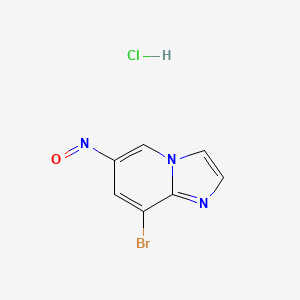 molecular formula C7H5BrClN3O B11926535 8-Bromo-6-nitroH-imidazo[1,2-a]pyridine hydrochloride 