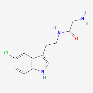 molecular formula C12H14ClN3O B11926579 2-amino-N-[2-(5-chloro-1H-indol-3-yl)ethyl]acetamide 