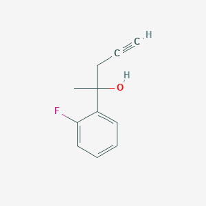 molecular formula C11H11FO B11926588 2-(2-Fluorophenyl)pent-4-yn-2-ol 