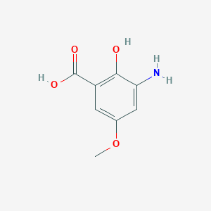 molecular formula C8H9NO4 B11926608 3-Amino-2-hydroxy-5-methoxybenzoic acid 