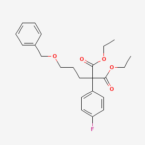 Diethyl 2-(3-(benzyloxy)propyl)-2-(4-fluorophenyl)malonate