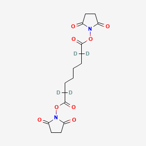 molecular formula C16H16D4N2O8 B1192668 DSS-d4 Deuterated Crosslinker 