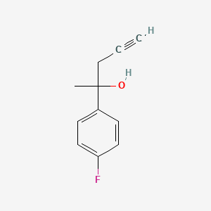 molecular formula C11H11FO B11926719 2-(4-Fluorophenyl)-4-pentyn-2-ol 