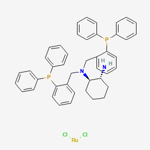 (1R,2R)-2-N,2-N-bis[(2-diphenylphosphanylphenyl)methyl]cyclohexane-1,2-diamine;dichlororuthenium