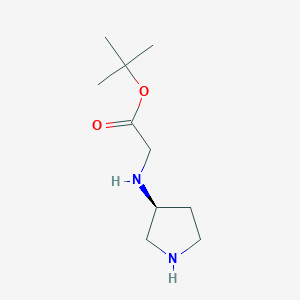 molecular formula C10H20N2O2 B11926736 (S)-tert-butyl 2-(pyrrolidin-3-ylamino)acetate;(S)-3-(N-Boc-N-methylamino)pyrrolidine 