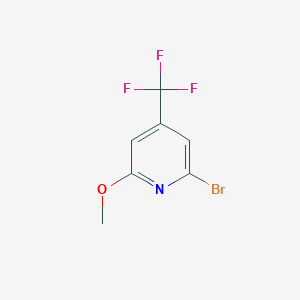 molecular formula C7H5BrF3NO B11926742 2-Bromo-6-methoxy-4-(trifluoromethyl)pyridine 