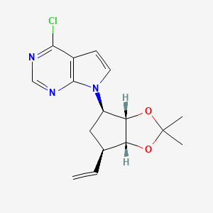 4-Chloro-7-((3aS,4R,6R,6aR)-2,2-dimethyl-6-vinyltetrahydro-4H-cyclopenta[d][1,3]dioxol-4-yl)-7H-pyrrolo[2,3-d]pyrimidine