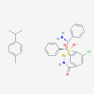 2-[(1S,2S)-2-amino-1,2-diphenylethyl]-4-azanidylcarbonyl-6-chlorobenzenesulfinate;1-methyl-4-propan-2-ylbenzene;ruthenium(2+)