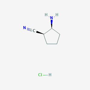 molecular formula C6H11ClN2 B11926832 Cis-2-AMINOCYCLOPENTANECARBONITRILE hydrochloride 