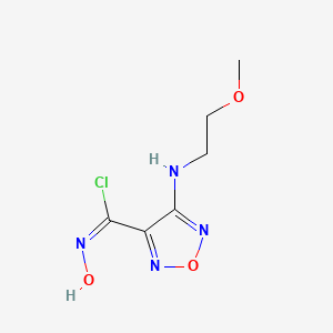 (3E)-N-hydroxy-4-(2-methoxyethylamino)-1,2,5-oxadiazole-3-carboximidoyl chloride