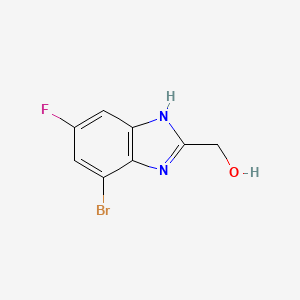 molecular formula C8H6BrFN2O B11926930 4-Bromo-6-fluoro-2-(hydroxymethyl)benzimidazole 