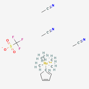 Acetonitrile;carbanide;cyclopenta-1,3-diene;ruthenium(2+);trifluoromethanesulfonate