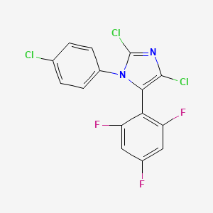 2,4-Dichloro-1-(4-chlorophenyl)-5-(2,4,6-trifluorophenyl)-1H-imidazole