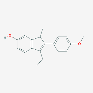 molecular formula C19H20O2 B119270 3-Ethyl-2-(4-methoxyphenyl)-1-methyl-1h-inden-6-ol CAS No. 153312-15-3