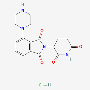 2-(2,6-dioxopiperidin-3-yl)-4-(piperazin-1-yl)-2,3-dihydro-1H-isoindole-1,3-dione hydrochloride