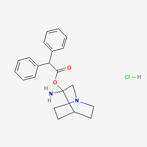 (3-amino-1-azabicyclo[2.2.2]octan-3-yl) 2,2-diphenylacetate;hydrochloride