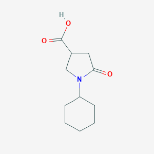 B119271 1-Cyclohexyl-5-oxopyrrolidine-3-carboxylic acid CAS No. 6304-56-9