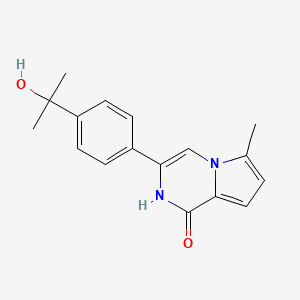 molecular formula C17H18N2O2 B11927107 3-(4-(2-Hydroxypropan-2-yl)phenyl)-6-methylpyrrolo[1,2-a]pyrazin-1(2H)-one 