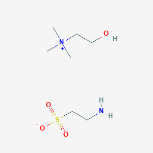 molecular formula C7H20N2O4S B11927122 2-Hydroxy-N,N,N-trimethylethanaminium 2-Aminoethanesulfonate 