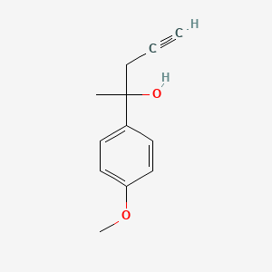 molecular formula C12H14O2 B11927154 2-(4-Methoxyphenyl)-4-pentyn-2-ol 