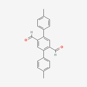 molecular formula C22H18O2 B11927163 2,5-bis(4-methylphenyl)terephthalaldehyde CAS No. 850859-98-2