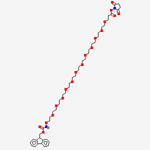 molecular formula C46H68N2O19 B1192717 Fmoc-氨基氧-PEG12-NHS 酯 