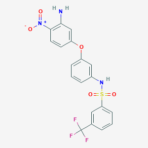 N-[3-(3-Amino-4-nitrophenoxy)phenyl]-3-(trifluoromethyl)benzene-1-sulfonamide