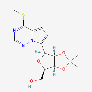 ((3AR,4R,6S,6aS)-2,2-dimethyl-6-(4-(methylthio)pyrrolo[2,1-f][1,2,4]triazin-7-yl)tetrahydrofuro[3,4-d][1,3]dioxol-4-yl)methanol