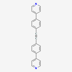 molecular formula C24H16N2 B11927273 1,2-Bis(4-(pyridin-4-yl)phenyl)ethyne 