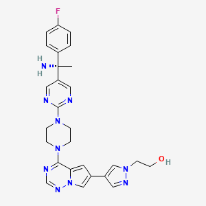 molecular formula C27H29FN10O B11927276 Elenestinib CAS No. 2505078-08-8