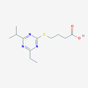 molecular formula C12H19N3O2S B11927288 4-((4-Ethyl-6-isopropyl-1,3,5-triazin-2-yl)thio)butanoic acid CAS No. 1523570-98-0